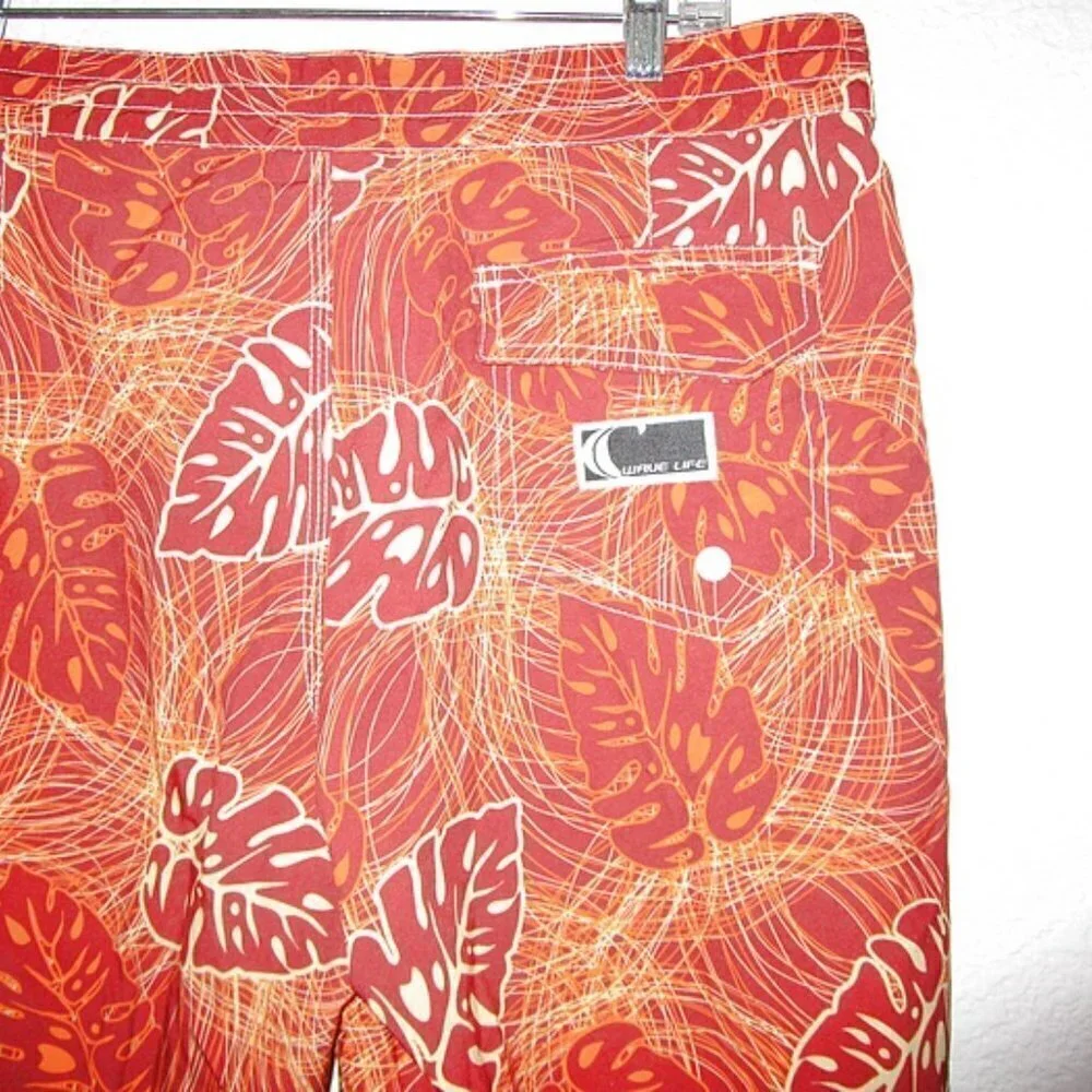 Wave Life Swim Trunks Mens XL Pockets Stretch Unlined Board Shorts Beach Resort
